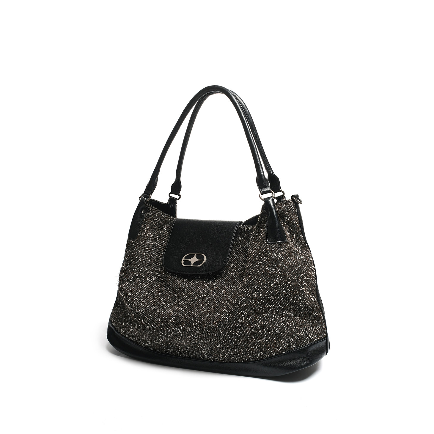 MANEGNWA肌理面料拼接头层牛皮 真皮大容量斜跨手提包,淘宝优惠券,粉丝福利购,淘宝优惠卷