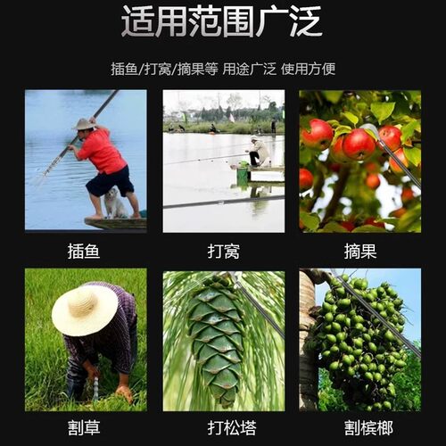 配件镰刀头割草刀带刺叉鱼器鱼叉头摘果器勾水草耙子抄网伸缩杆竿 - 图2