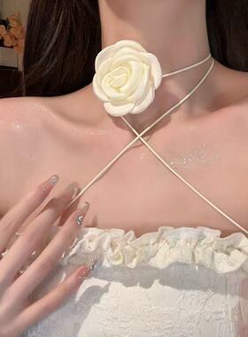 黑色山形项链女洛丽塔暗黑锁骨链