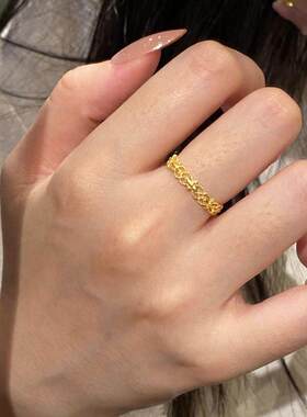 同款繁花似锦千金感镂空花丝女戒