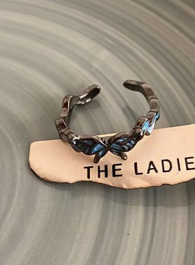 烧蓝朋克风小众设计感个性开口潮