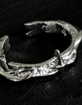 绷带戒指镀银尾戒男女设计款小指