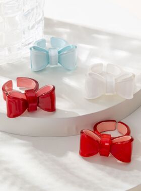 日韩风结形闪粉合成树脂女士多彩