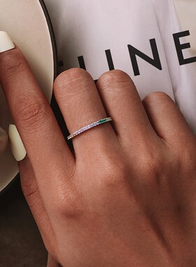 彩钻小众设计冷淡风高级女食指