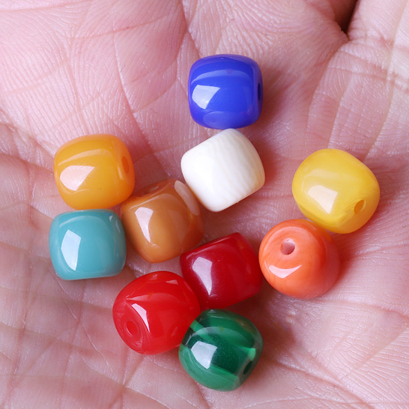 手工树脂仿蜜蜡桶珠仿血珀仿象牙隔片仿青金石配珠,淘宝优惠券,粉丝福利购,淘宝优惠卷