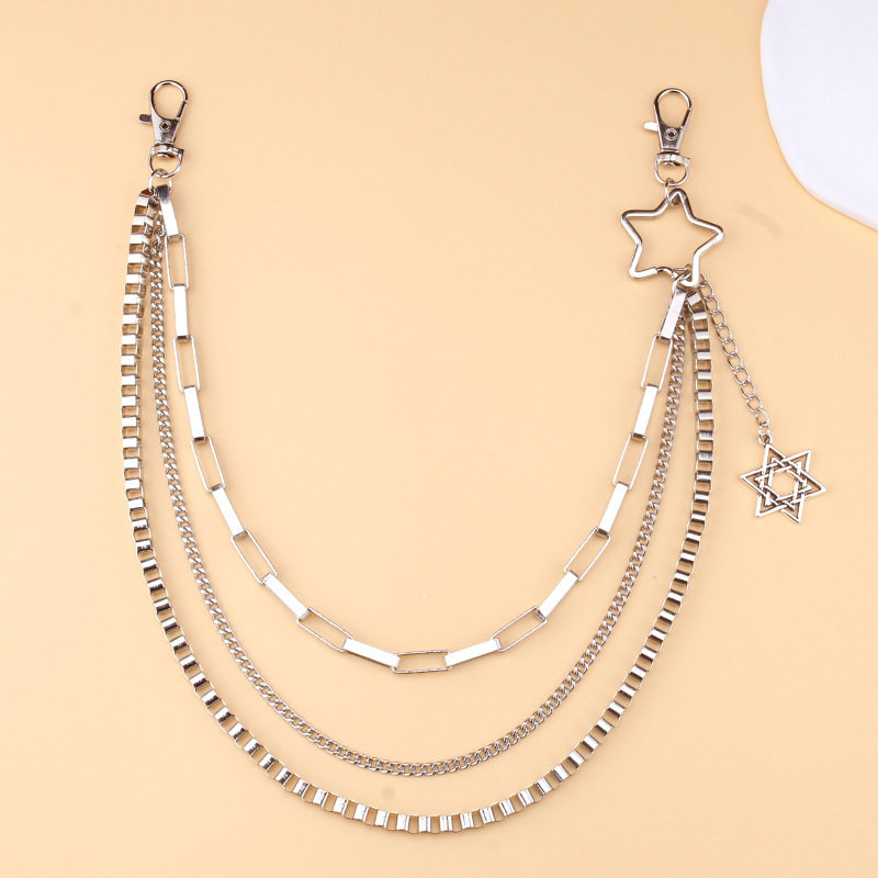 腰带女酷链条五角星装饰朋克腰链裤链子配饰裙子嘻哈饰品,淘宝优惠券,粉丝福利购,淘宝优惠卷