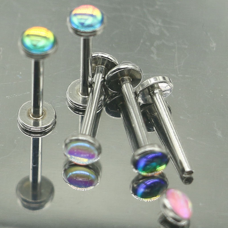 唇钉内牙亮膜闪光变色滴油彩色钛钢耳骨钉穿刺饰品不锈钢,淘宝优惠券,粉丝福利购,淘宝优惠卷