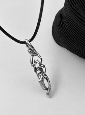 做旧小众树藤项链男女复古高级感