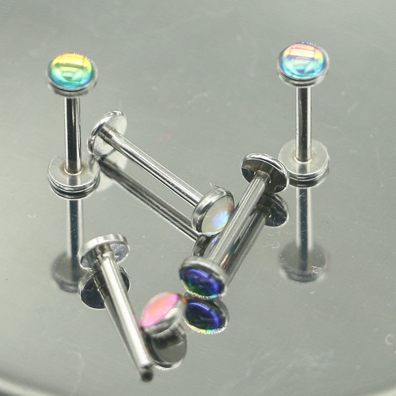 唇钉内牙亮膜闪光变色滴油彩色钛钢耳骨钉穿刺饰品不锈钢,淘宝优惠券,粉丝福利购,淘宝优惠卷