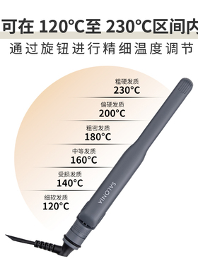 SALONIA负离子便携直板夹15mm灰