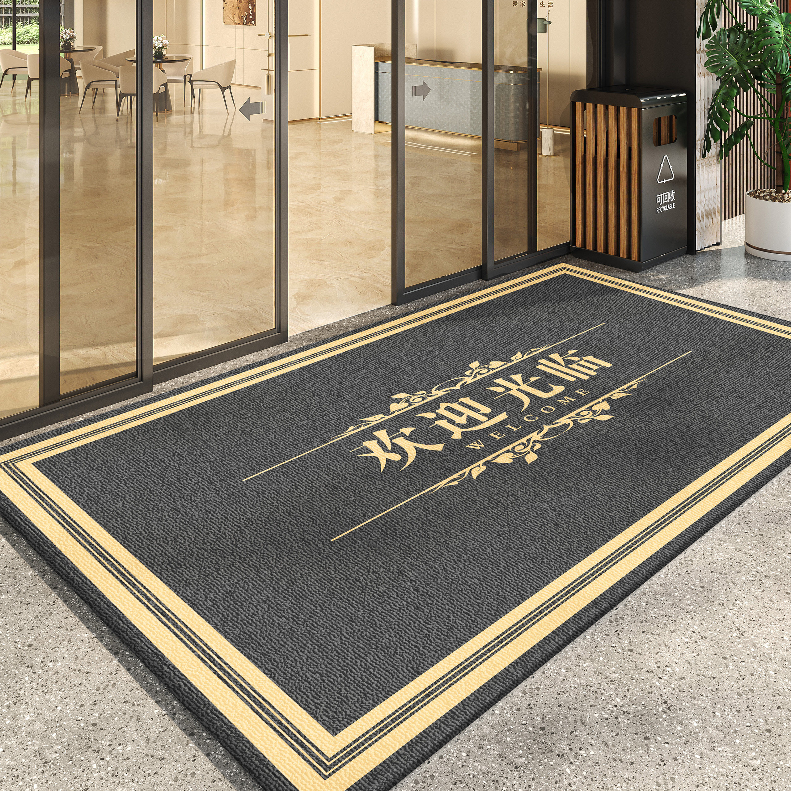 Commercial non-slip welcome door mat floor mat carpet