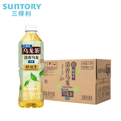 三得利乌龙茶无糖清香乌龙铁观音兰花香500ml*15瓶乌龙茶整箱装 - 图3