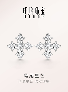 【大牌品质】明牌银耳饰鸢尾星芒