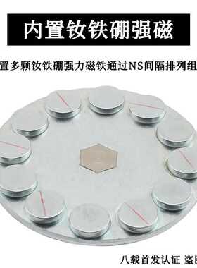 D88mm包胶磁铁 橡胶包胶强磁铁吸盘底座车顶灯定包胶磁铁