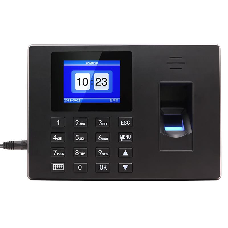 Attendance machine F06 enterprise face fingerprint recognition sign-in machine automatically generates reports and displays them in 25 foreign languages
