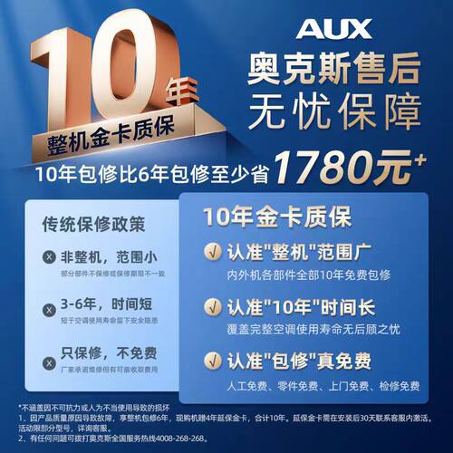AUFIT空调奥克斯出品大1匹1.5匹新一级能效挂机家用变频特省电SE - 图0