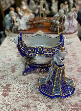 陶瓷美器  馆藏同款•蓬帕杜夫人的香薰船•高级奢华 中古瓷器