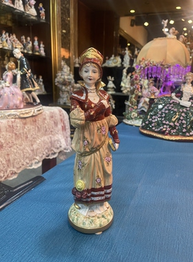 陶瓷摆件红色仕女瓷偶30厘米送人自留两相宜