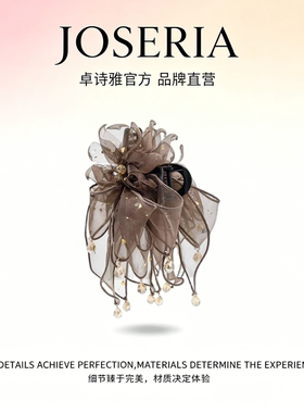 卓诗雅轻奢水晶花朵流苏抓夹
