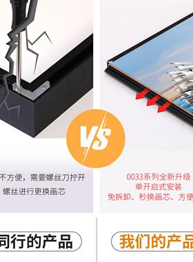 铝合金广告0033广告相单开可启式更换电梯海报展示A1a2宣框传画0*