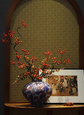 禅意3698瓷花瓶宋代美学式中摆侘寂法式高级插花件玄关陶酒店家居