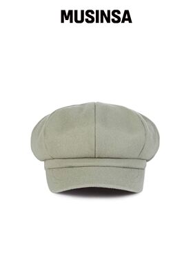VARZAR VA 方形铆钉羊毛新闻男帽 绿色 MUSINSA韩国直邮官方正品