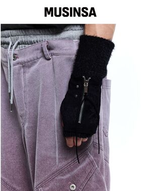 RSSC VELVET MIXED HAIRY KNIT HAND WARMER - B韩国官网直邮进口