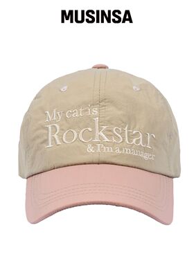 JOEGUSH ROCKSTAR CAT 尼龙帽（米色/灰粉色） M韩国官网直邮进口