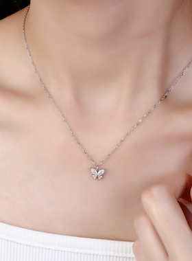 NOVES蝴蝶项链女简约轻奢