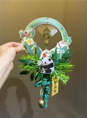 真艾草木质葫芦端午节门口挂件节日氛围感装饰民宿院子场景布置