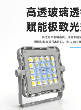 超高光效玻璃透镜LED投光灯户外防水隧道泛光灯