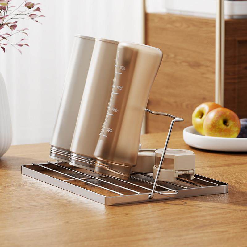 304 stainless steel cup drain rack kitchen cutting board storage rack dishware tea set upside down fruit and vegetable countertop storage