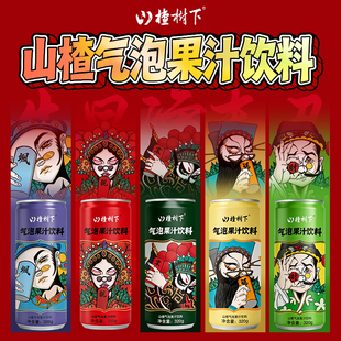 山楂树下山楂气泡水果汁饮料320g*6瓶