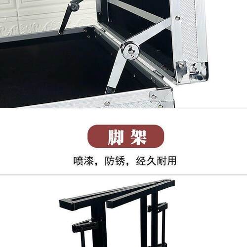 夜市摆摊神器耳环耳饰地摊箱首饰箱多功能可折叠饰品展示架桌铝箱 - 图0