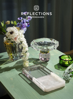 Reflections Copenhagen反射哥本哈根糖果盒粉色水晶碗果盘果篓碗