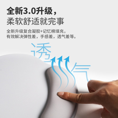 鼠标垫办公电脑滑鼠垫记忆棉防滑耐脏护腕垫机械键盘手托腱鞘炎 - 图1