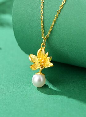 玉兰花925银轻奢锁骨链