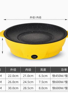 厂家直供外卖电烤盘多功能电烧烤炉便携式烤肉锅电烤炉食材超市