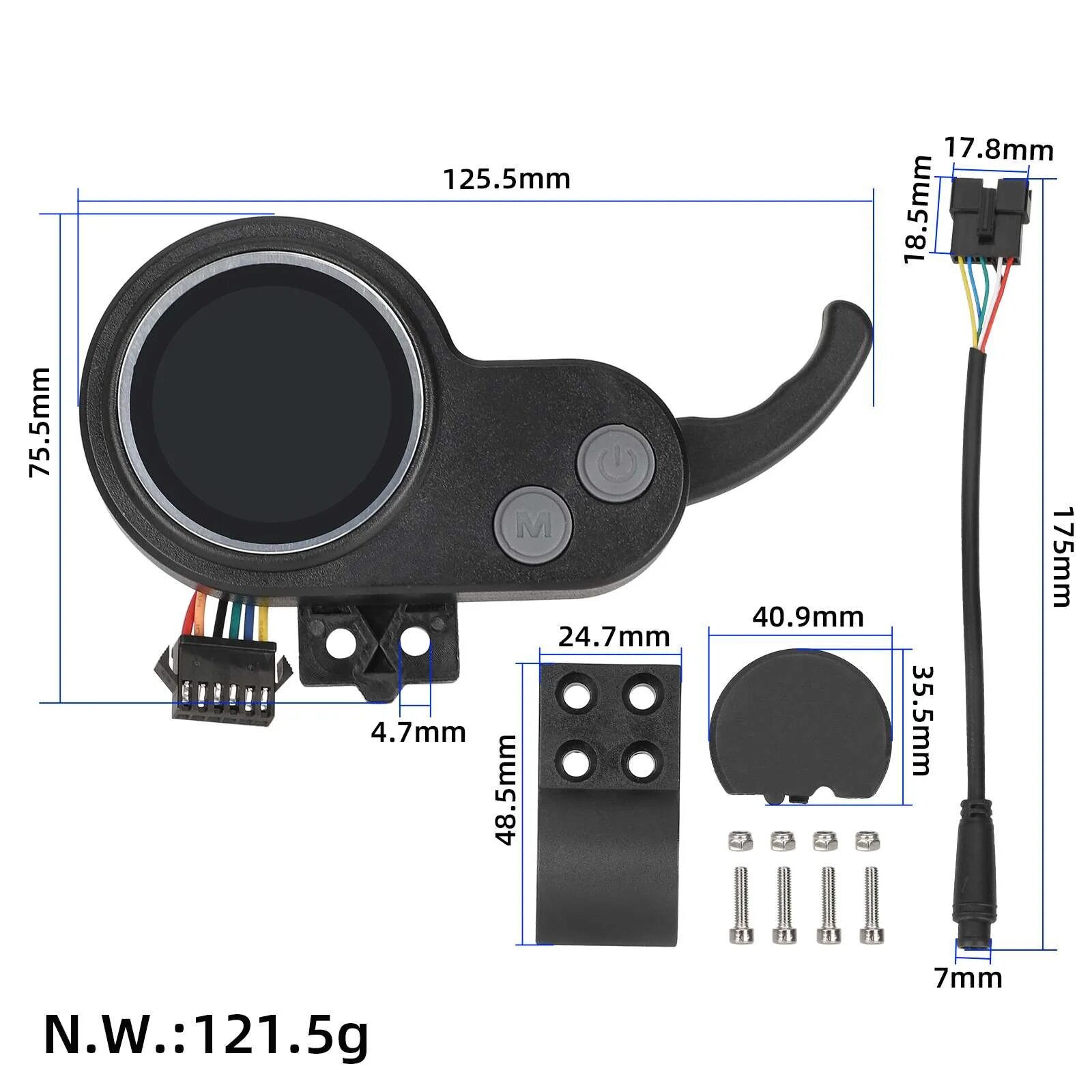 Jipin 48V/6-core controller instrument connection cable