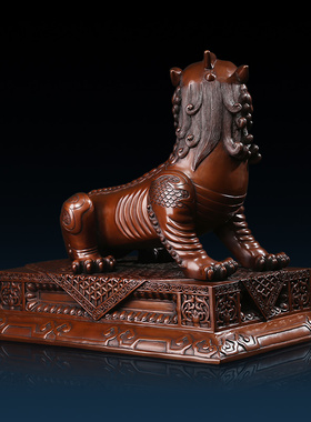 纯铜紫铜谛听摆件就书九华山地藏王坐骑瑞兽办公室家居开业礼品