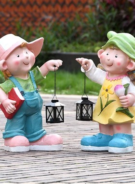 户外卡通娃娃摆件读书人物雕塑摆件学院装饰学校商场景观装饰布置