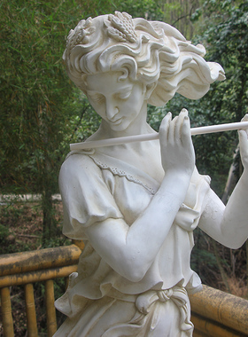 乐器仕女人物雕塑花园景观大型落地摆件户外天使装饰艺术品雕像