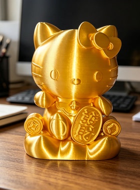 3D打印工艺招财猫摆件玄关柜入户招财摆设开业乔迁礼物