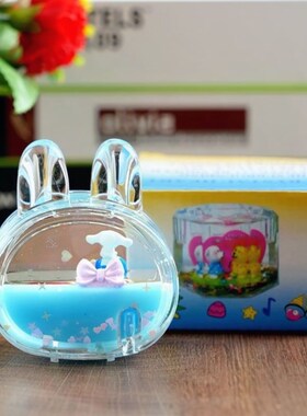 儿童流沙摆件漂浮液体油漏流沙玩具水滴diy漂流瓶笔插桌面装饰