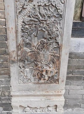 加厚款王家大院非遗金石传拓砖雕刻麒麟文创赠送礼品研学拓片刻板