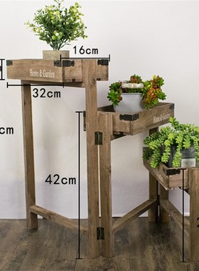 多功能折叠花架小盆景置物架客厅装饰品摆件阳台创意家居橱窗摆设