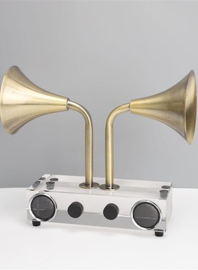 欧式水晶功放播音机摆件样板房售楼部卧室书房客厅桌面软装饰品