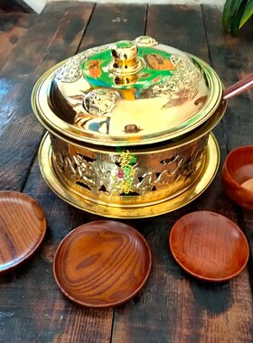 奶茶锅民族特色工艺品纯铜奶茶锅蒙古包饭店餐厅酒店餐具一件包邮