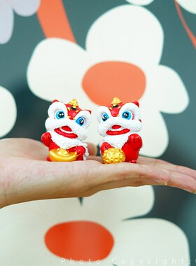 醒狮到,财运到!接财运啦!招财小醒狮创意桌面小摆件礼物