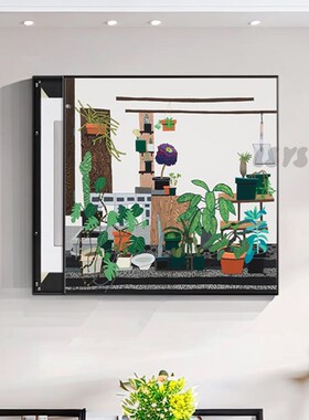 北欧绿植电表箱装饰画客厅餐厅开关遮挡装饰清新风格弱电箱盖定制